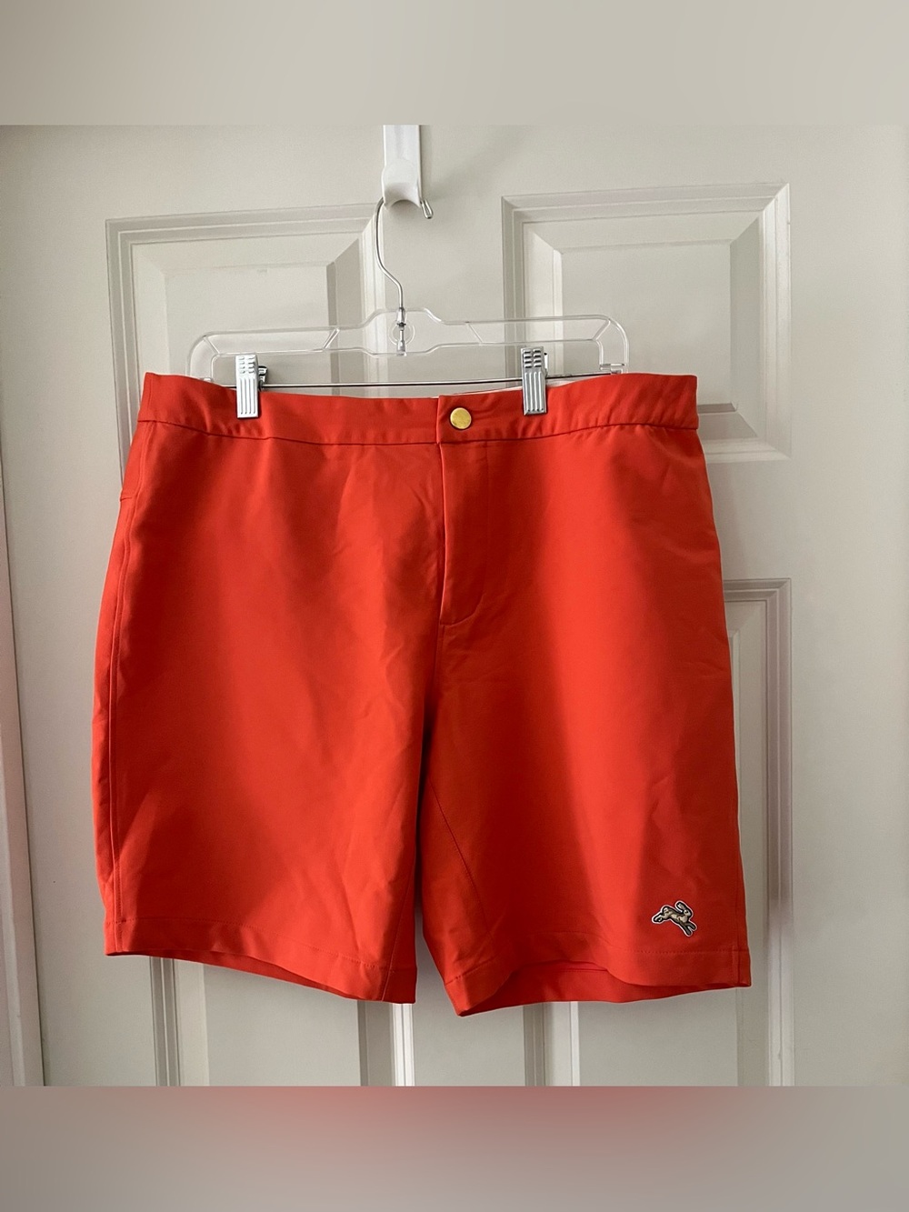 Men's Tracksmith Orange Longfellow Running Shorts stretch size XL activewear